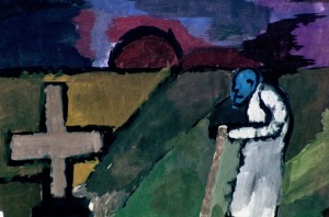 Expressionistisches Bild zum Thema Trauer und Tod