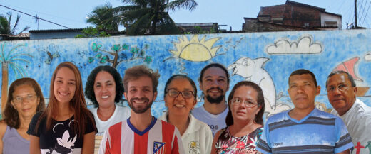 Unsere Gäste(v.l.): Joselia, Bruna, Edilsa, Gentil, Leda Maria, Reinaldo, Maria, Carlos, Padre Róberio © Gerhard / FrKr ML und Centro Sózio
