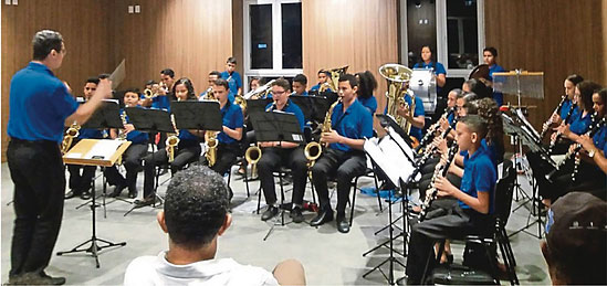 Das Orchester im neuen Übugnssaal © G. Matschl / FrKr ML