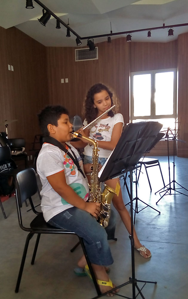Kinder der Musikschule beim Proben. © Moni / FrKr ML